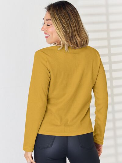 Notched Long Sleeve T-Shirt