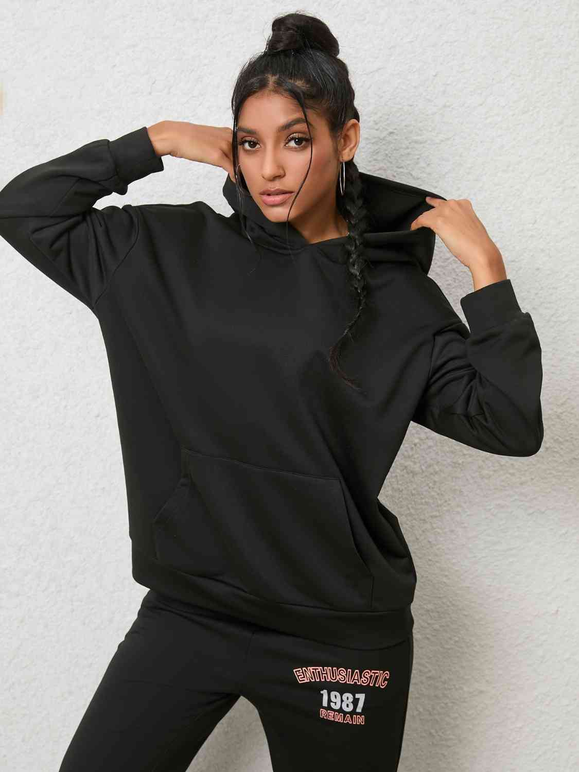 Graphic Hoodie and Sweatpants Set