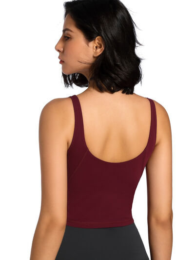 Scoop Neck Wide Strap Active Tank